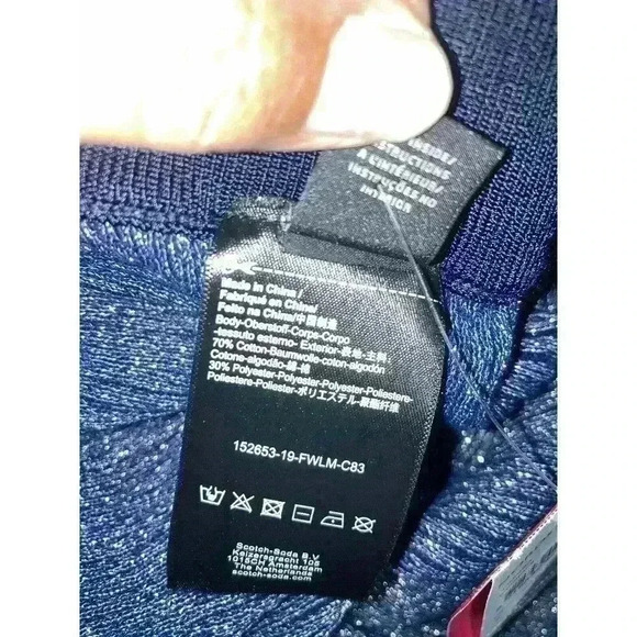 Scotch & Soda Flared Lurex Pants High Rise Metallic Knit Stretch Size S - Picture 12 of 12